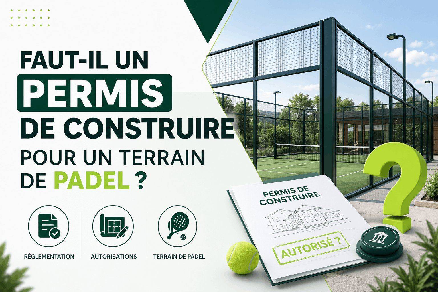 Faut-il un permis de construire pour un terrain de padel ? Illustration des démarches administratives